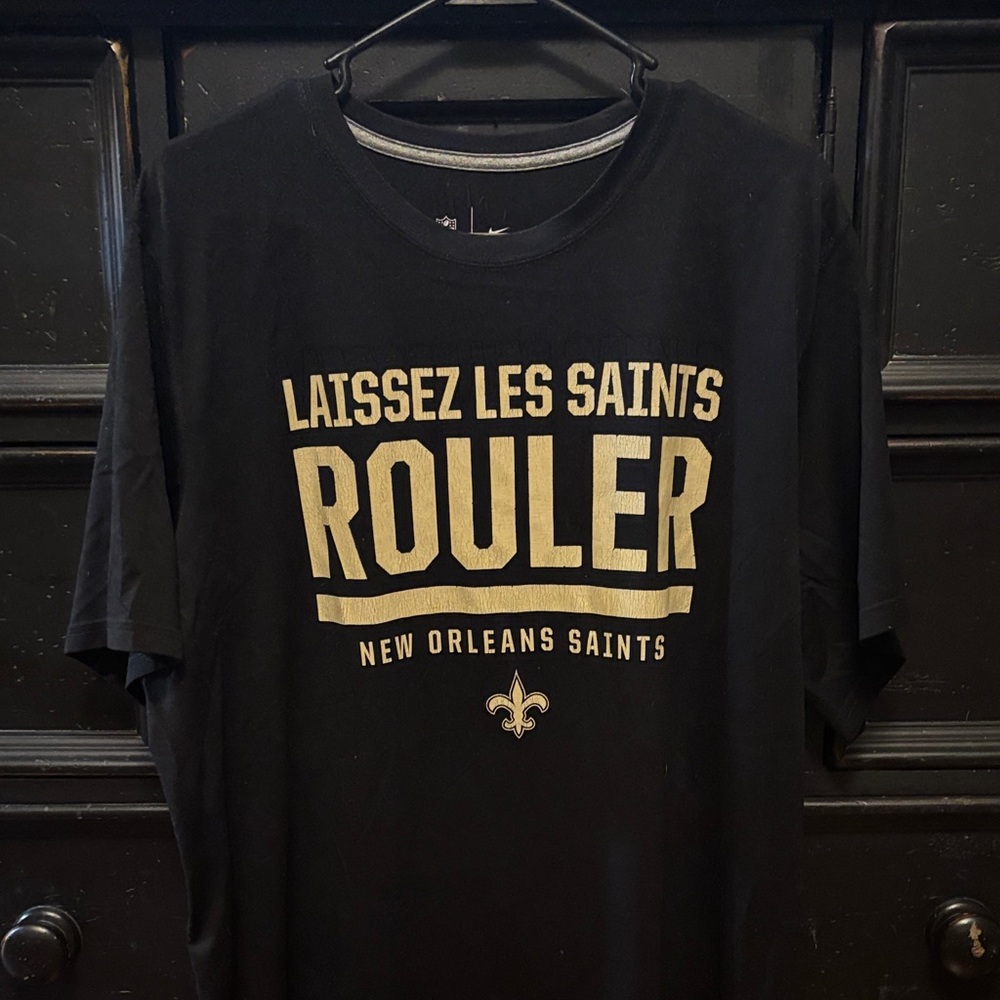 Nike Dri Fit Black and Gold New Orleans Saints Tee